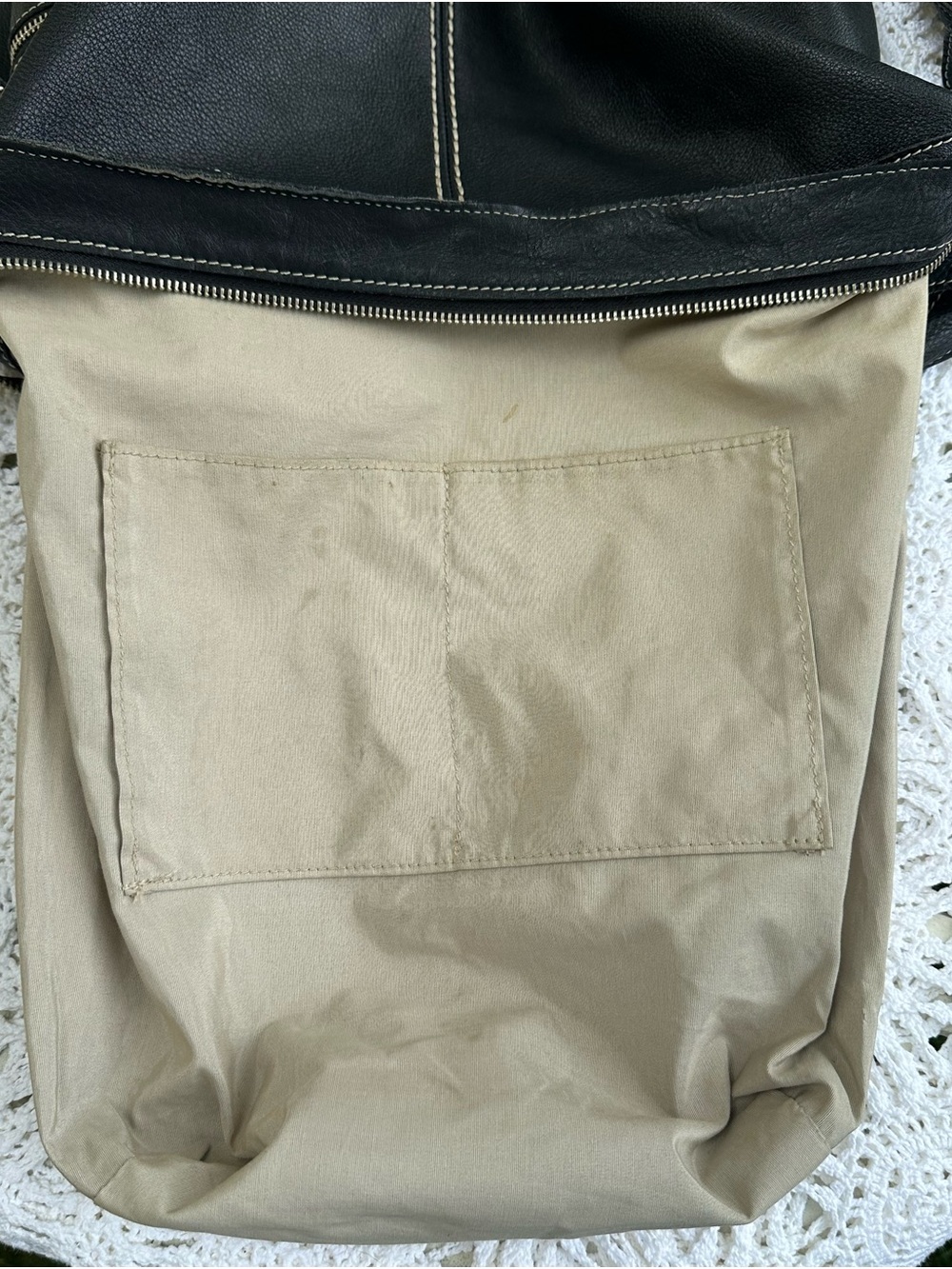 Vintage Roots Black Leather Slouchy Hobo Crossbody Bag - Picture 16 of 16